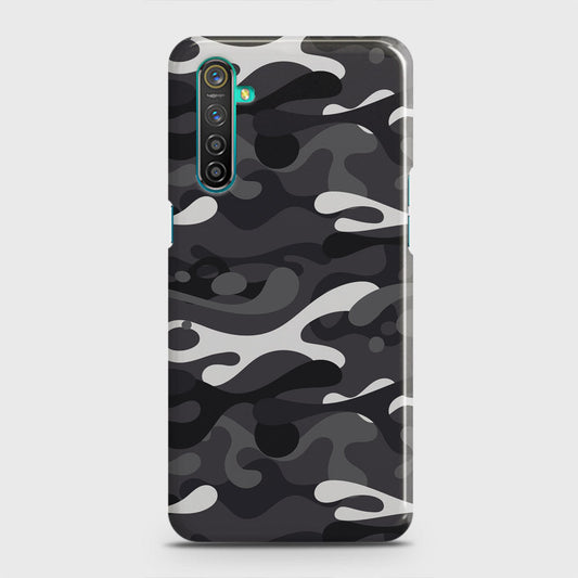 Realme 6 Pro Cover - Camo Series - White & Grey Design - Matte Finish - Snap On Hard Case with LifeTime Colors Guarantee