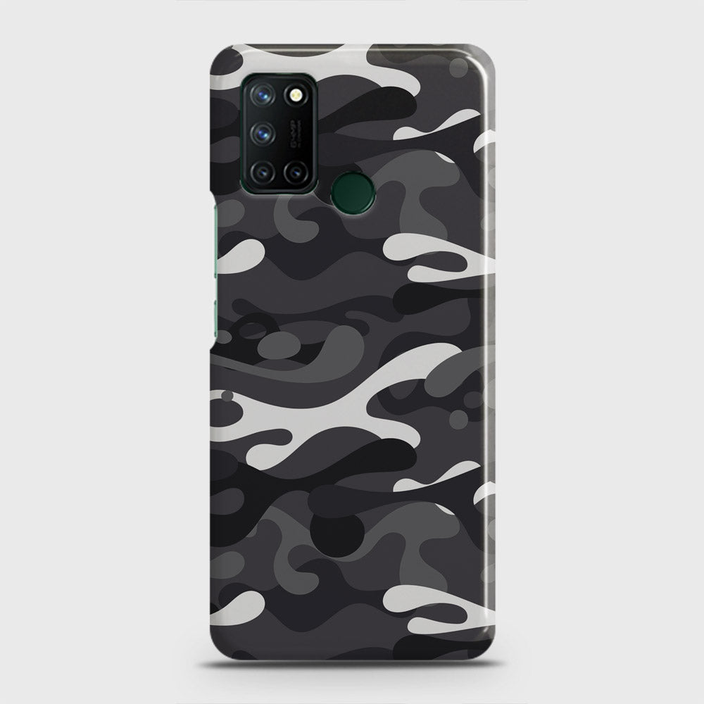 Realme 7i Cover - Camo Series - White & Grey Design - Matte Finish - Snap On Hard Case with LifeTime Colors Guarantee