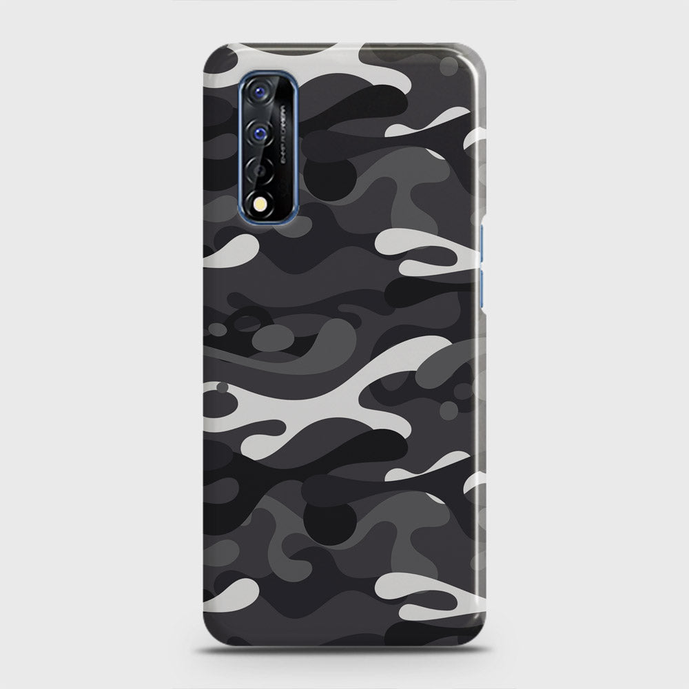 Realme Narzo 30 Cover - Camo Series - White & Grey Design - Matte Finish - Snap On Hard Case with LifeTime Colors Guarantee