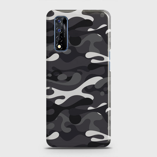 Realme Narzo 30 Cover - Camo Series - White & Grey Design - Matte Finish - Snap On Hard Case with LifeTime Colors Guarantee