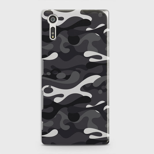 Sony Xperia XZ / XZs Cover - Camo Series - White & Grey Design - Matte Finish - Snap On Hard Case with LifeTime Colors Guarantee