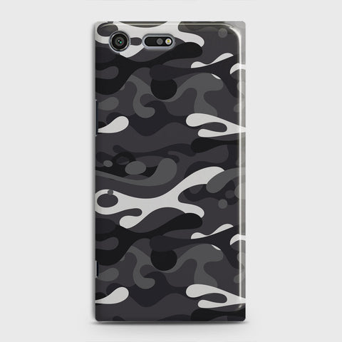 Sony Xperia XZ Premium Cover - Camo Series - White & Grey Design - Matte Finish - Snap On Hard Case with LifeTime Colors Guarantee