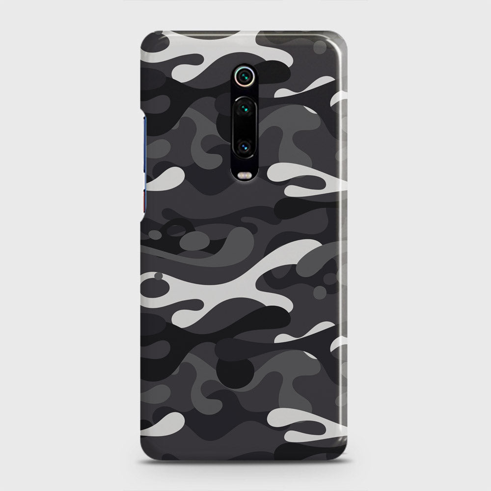 Xiaomi Mi 9T Cover - Camo Series - White & Grey Design - Matte Finish - Snap On Hard Case with LifeTime Colors Guarantee