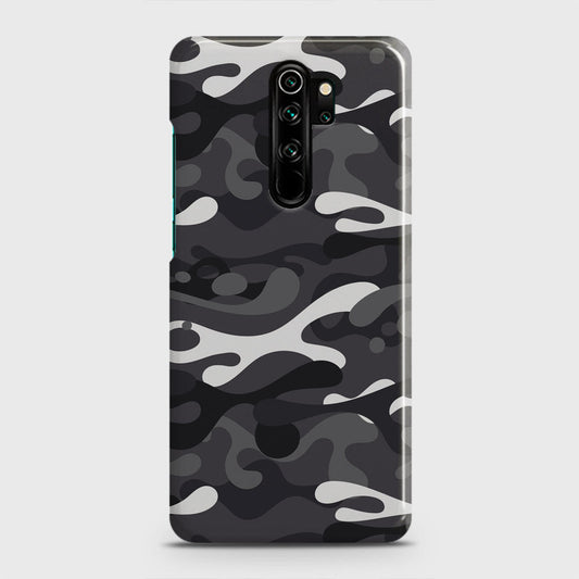 Xiaomi Redmi Note 8 Pro Cover - Camo Series - White & Grey Design - Matte Finish - Snap On Hard Case with LifeTime Colors Guarantee