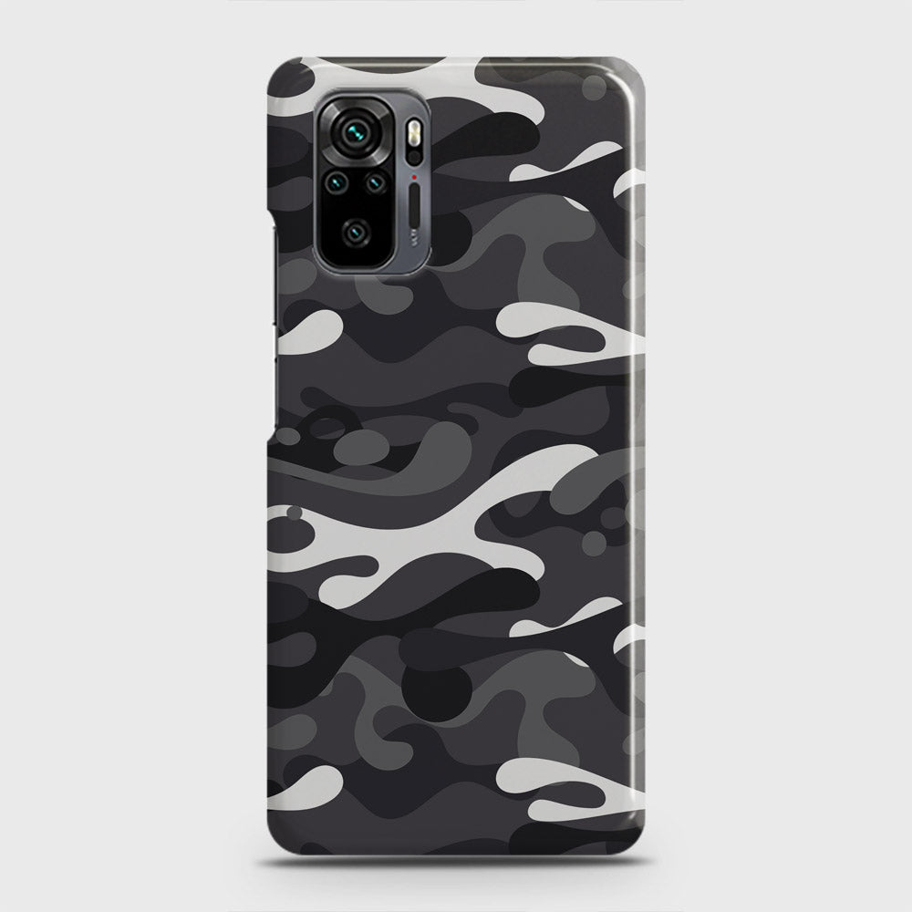 Xiaomi Redmi Note 10 Pro Cover - Camo Series - White & Grey Design - Matte Finish - Snap On Hard Case with LifeTime Colors Guarantee