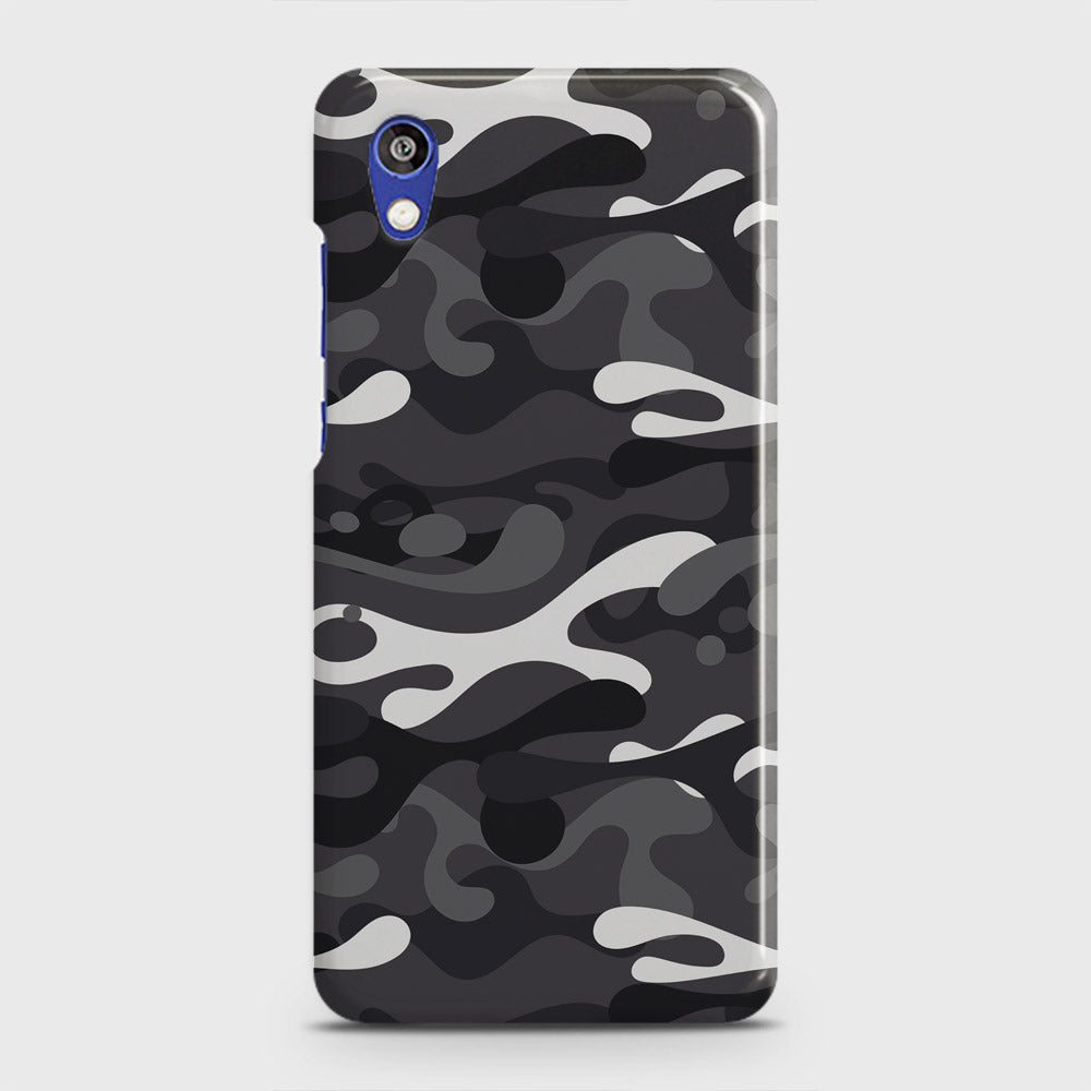 Honor 8S Cover - Camo Series - White & Grey Design - Matte Finish - Snap On Hard Case with LifeTime Colors Guarantee