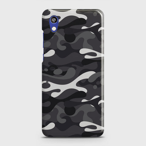Honor 8S Cover - Camo Series - White & Grey Design - Matte Finish - Snap On Hard Case with LifeTime Colors Guarantee