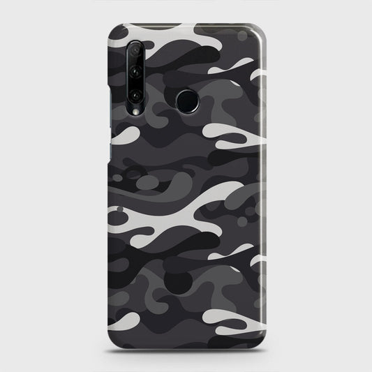 Honor 10i Cover - Camo Series - White & Grey Design - Matte Finish - Snap On Hard Case with LifeTime Colors Guarantee