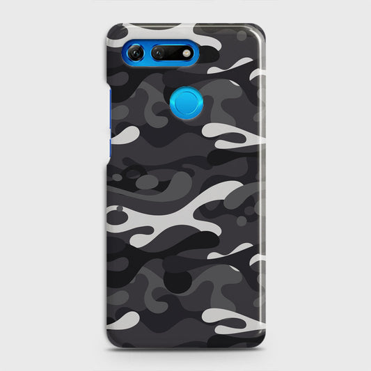 Huawei Honor View 20 Cover - Camo Series - White & Grey Design - Matte Finish - Snap On Hard Case with LifeTime Colors Guarantee