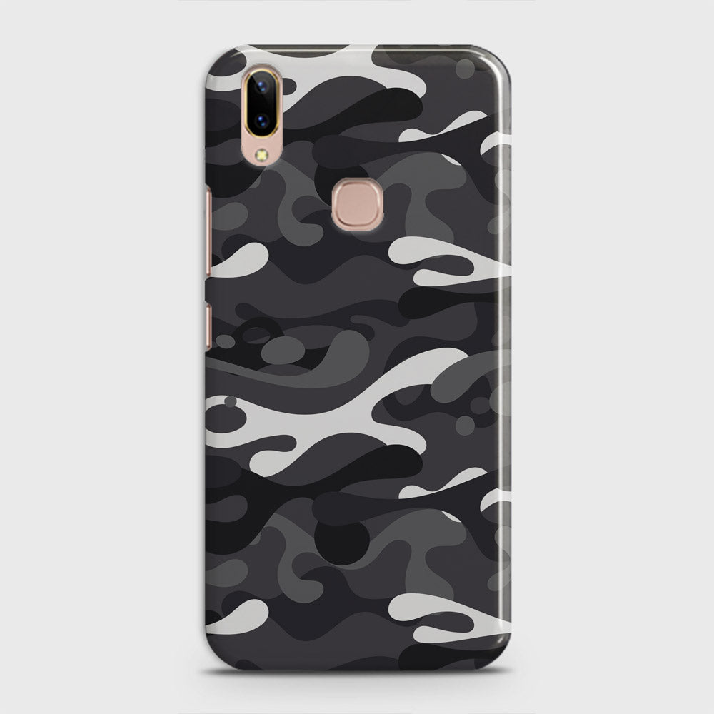 Vivo V9 / V9 Youth Cover - Camo Series - White & Grey Design - Matte Finish - Snap On Hard Case with LifeTime Colors Guarantee
