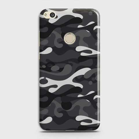 Huawei Honor 8C Cover - Camo Series - White & Grey Design - Matte Finish - Snap On Hard Case with LifeTime Colors Guarantee