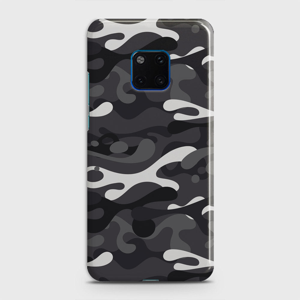 Huawei Mate 20 Pro Cover - Camo Series - White & Grey Design - Matte Finish - Snap On Hard Case with LifeTime Colors Guarantee