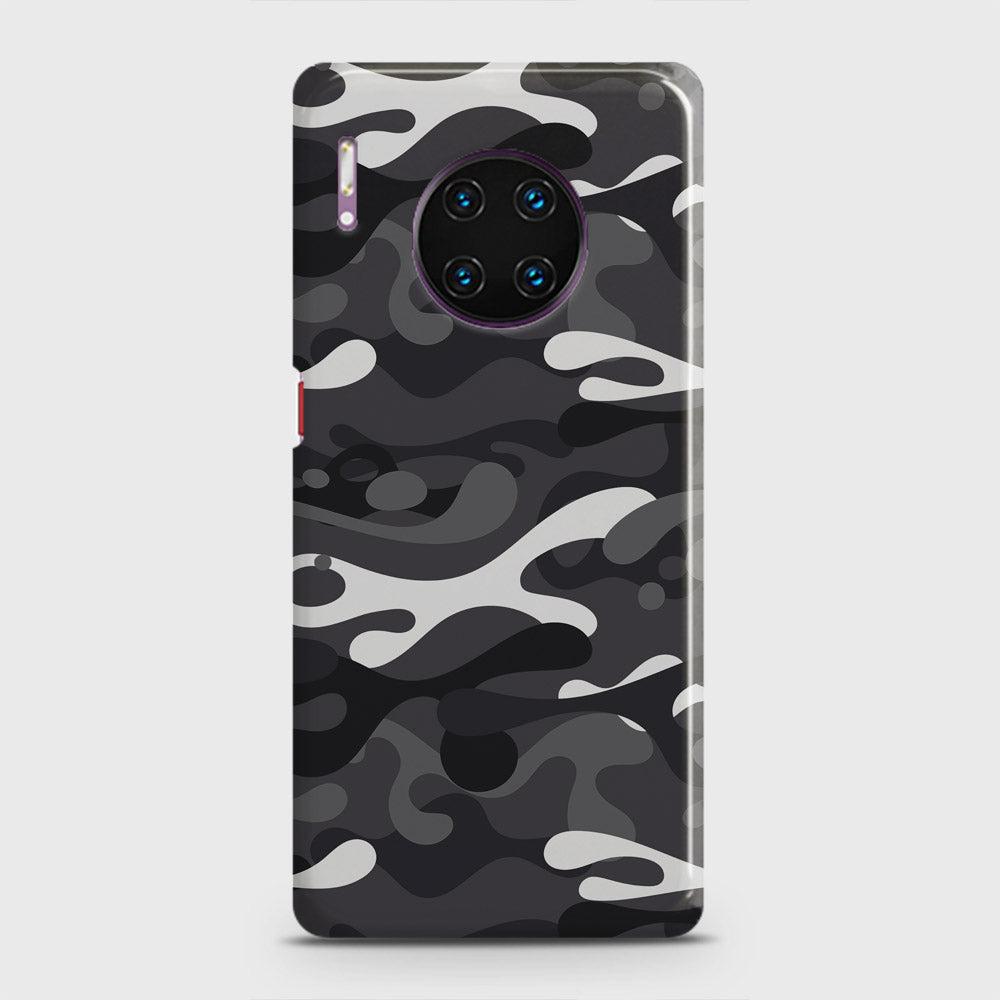 Huawei Mate 30 Pro Cover - Camo Series - White & Grey Design - Matte Finish - Snap On Hard Case with LifeTime Colors Guarantee