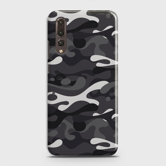 Huawei P20 Pro Cover - Camo Series - White & Grey Design - Matte Finish - Snap On Hard Case with LifeTime Colors Guarantee