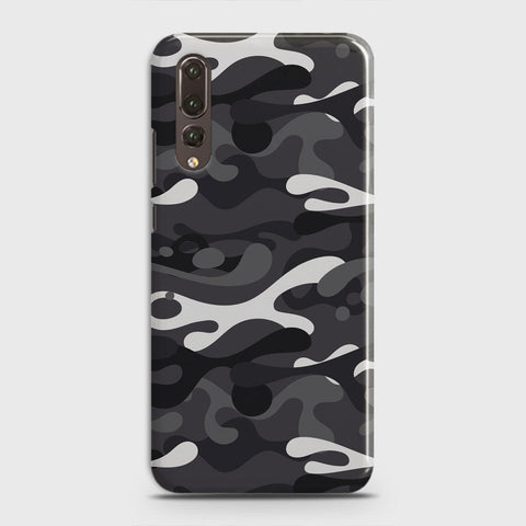 Huawei P20 Pro Cover - Camo Series - White & Grey Design - Matte Finish - Snap On Hard Case with LifeTime Colors Guarantee