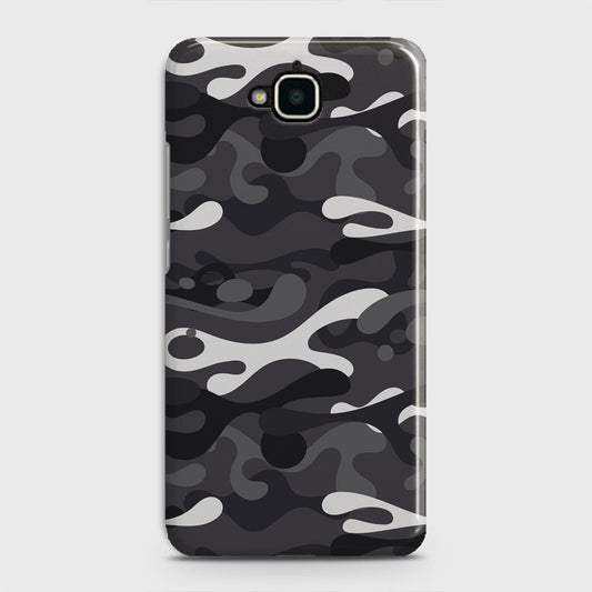 Huawei Y6 Pro 2015 Cover - Camo Series - White & Grey Design - Matte Finish - Snap On Hard Case with LifeTime Colors Guarantee