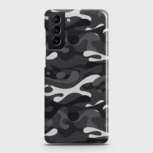 Samsung Galaxy S21 Plus 5G Cover - Camo Series - White & Grey Design - Matte Finish - Snap On Hard Case with LifeTime Colors Guarantee