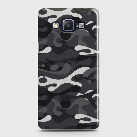 Samsung Galaxy A5 2015 Cover - Camo Series - White & Grey Design - Matte Finish - Snap On Hard Case with LifeTime Colors Guarantee