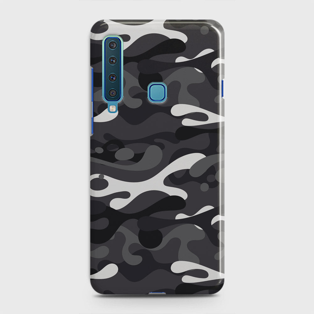 Samsung Galaxy A9 2018 Cover - Camo Series - White & Grey Design - Matte Finish - Snap On Hard Case with LifeTime Colors Guarantee