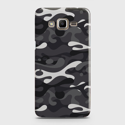 Samsung Galaxy Grand Prime Cover - Camo Series - White & Grey Design - Matte Finish - Snap On Hard Case with LifeTime Colors Guarantee