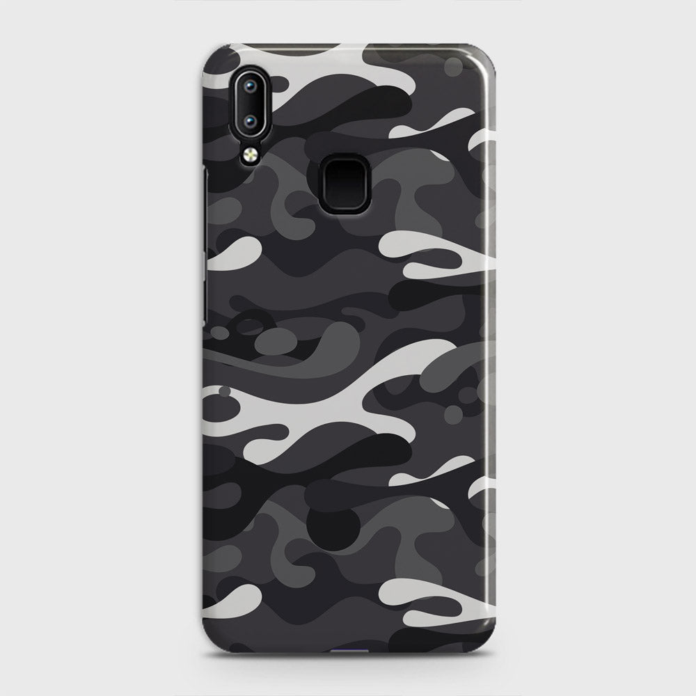 Vivo Y93 Cover - Camo Series - White & Grey Design - Matte Finish - Snap On Hard Case with LifeTime Colors Guarantee