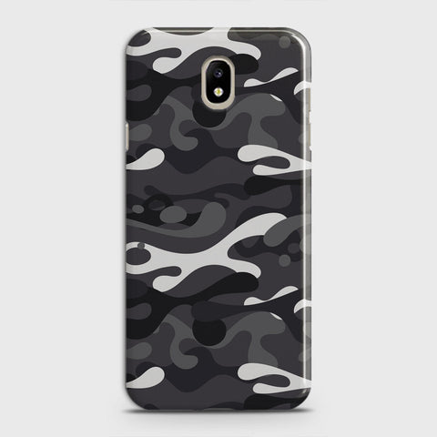 Samsung Galaxy J7 2018 Cover - Camo Series - White & Grey Design - Matte Finish - Snap On Hard Case with LifeTime Colors Guarantee