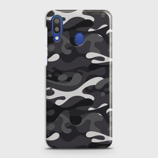 Samsung Galaxy M20 Cover - Camo Series - White & Grey Design - Matte Finish - Snap On Hard Case with LifeTime Colors Guarantee
