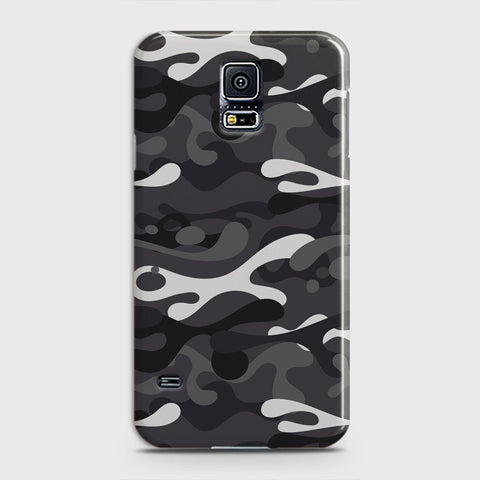 Samsung Galaxy S5 Cover - Camo Series - White & Grey Design - Matte Finish - Snap On Hard Case with LifeTime Colors Guarantee