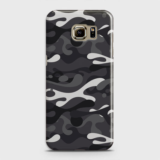 Samsung Galaxy S6 Cover - Camo Series - White & Grey Design - Matte Finish - Snap On Hard Case with LifeTime Colors Guarantee