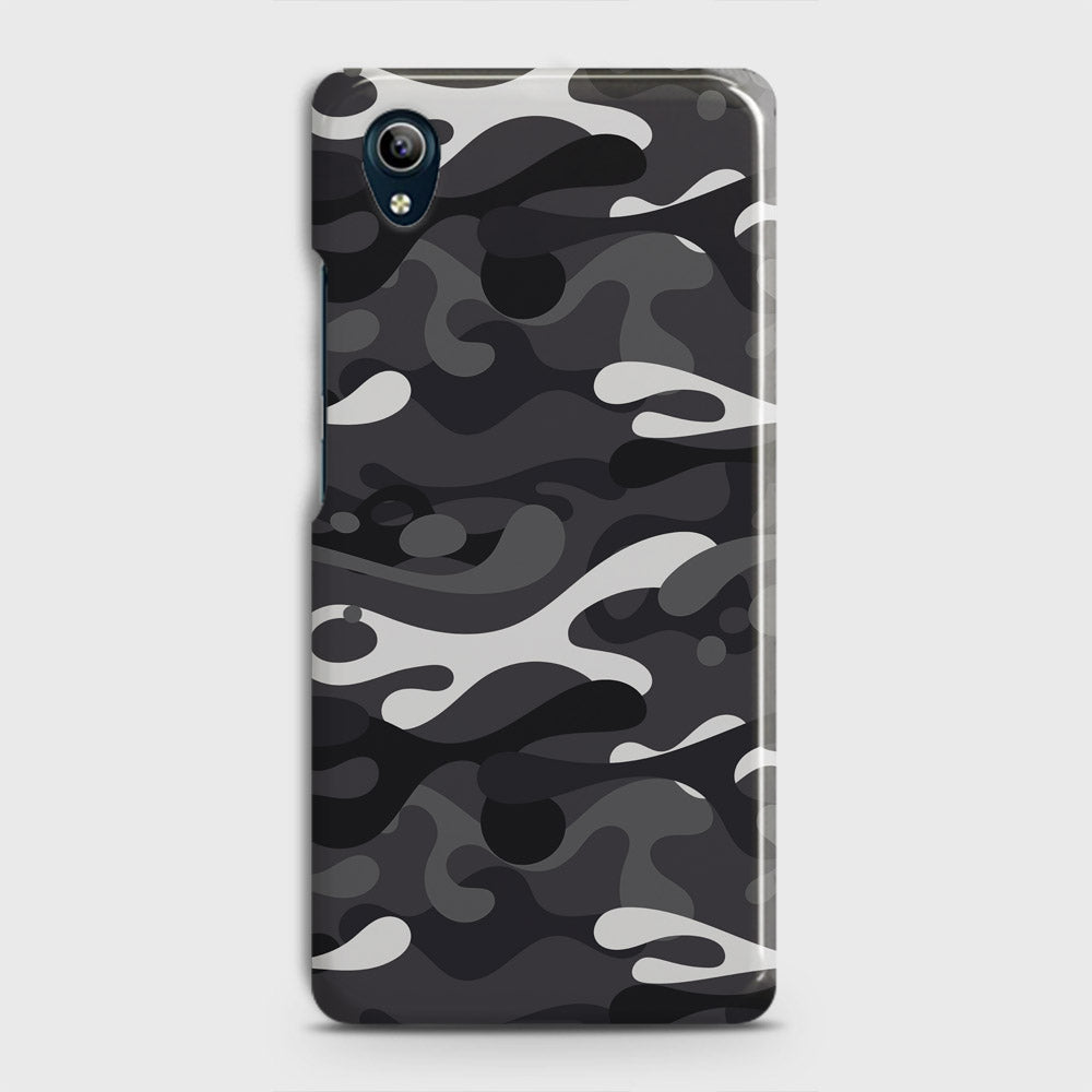 Vivo Y91C Cover - Camo Series - White & Grey Design - Matte Finish - Snap On Hard Case with LifeTime Colors Guarantee