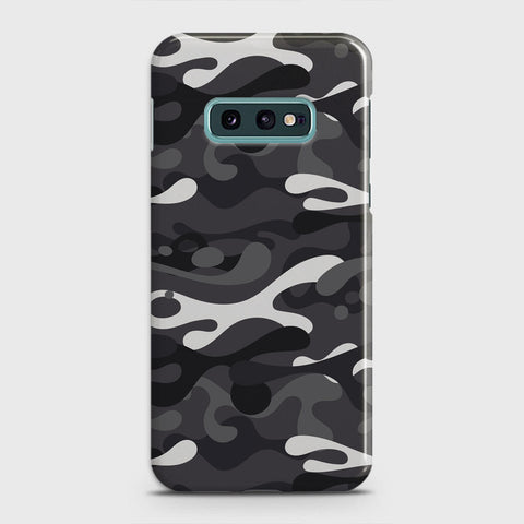 Samsung Galaxy S10e Cover - Camo Series - White & Grey Design - Matte Finish - Snap On Hard Case with LifeTime Colors Guarantee