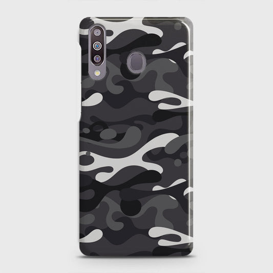 Samsung Galaxy M30 Cover - Camo Series - White & Grey Design - Matte Finish - Snap On Hard Case with LifeTime Colors Guarantee