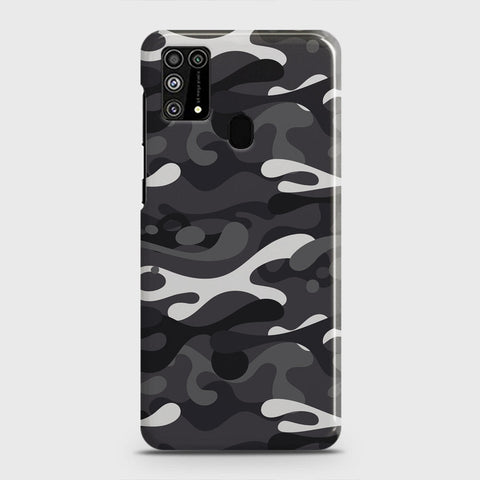 Samsung Galaxy M31 Cover - Camo Series - White & Grey Design - Matte Finish - Snap On Hard Case with LifeTime Colors Guarantee