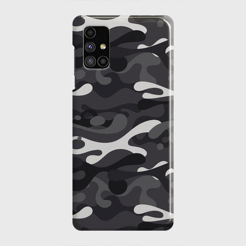 Samsung Galaxy M51 Cover - Camo Series - White & Grey Design - Matte Finish - Snap On Hard Case with LifeTime Colors Guarantee
