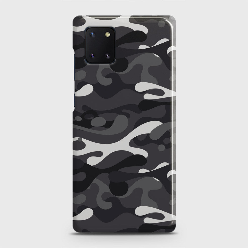 Samsung Galaxy Note 10 Lite Cover - Camo Series - White & Grey Design - Matte Finish - Snap On Hard Case with LifeTime Colors Guarantee