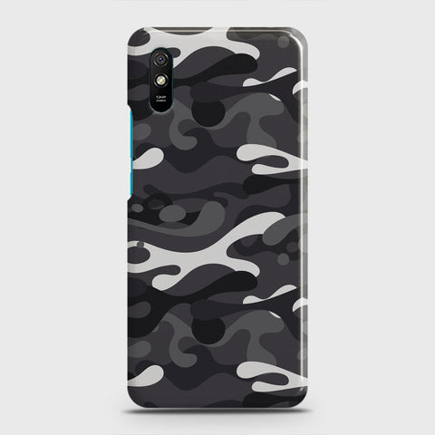 Xiaomi Redmi 9A Cover - Camo Series - White & Grey Design - Matte Finish - Snap On Hard Case with LifeTime Colors Guarantee