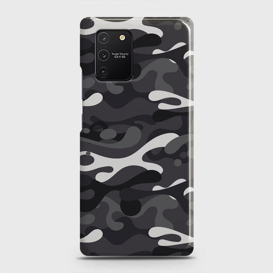Samsung Galaxy S10 Lite Cover - Camo Series - White & Grey Design - Matte Finish - Snap On Hard Case with LifeTime Colors Guarantee