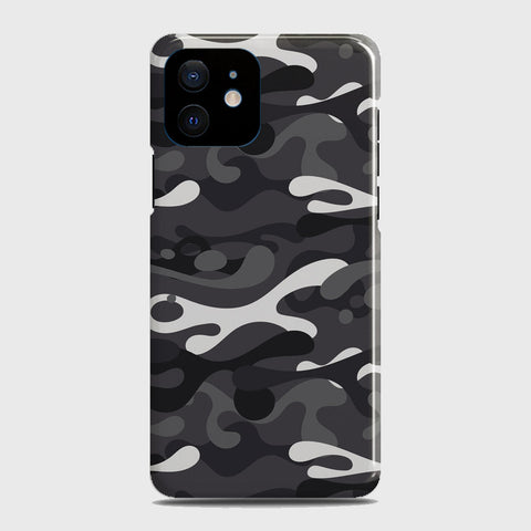 iPhone 12 Mini Cover - Camo Series - White & Grey Design - Matte Finish - Snap On Hard Case with LifeTime Colors Guarantee