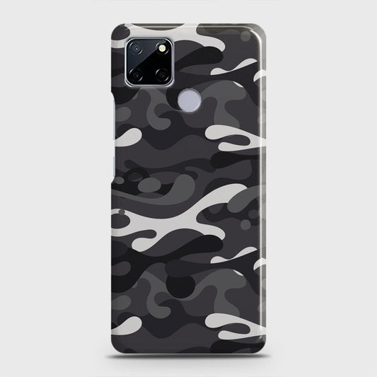 Realme Narzo 30A Cover - Camo Series - White & Grey Design - Matte Finish - Snap On Hard Case with LifeTime Colors Guarantee