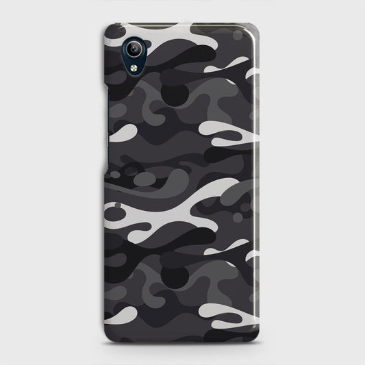 Vivo Y91i Cover - Camo Series - White & Grey Design - Matte Finish - Snap On Hard Case with LifeTime Colors Guarantee