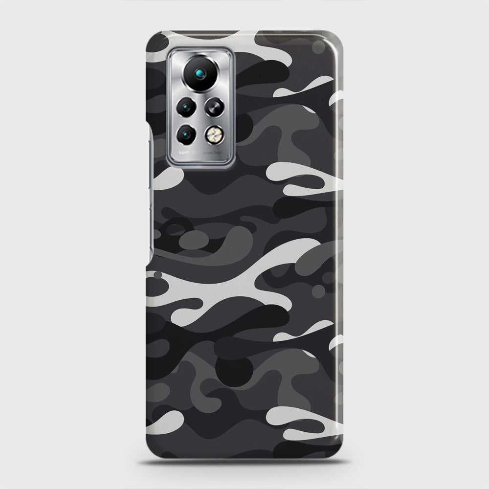 Infinix Note 11 Pro Cover - Camo Series - White & Grey Design - Matte Finish - Snap On Hard Case with LifeTime Colors Guarantee