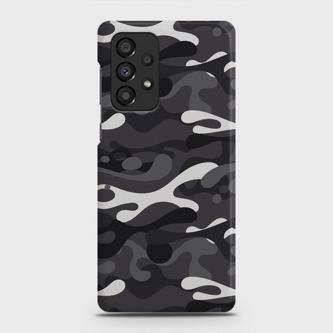 Samsung Galaxy A73 5G Cover - Camo Series - White & Grey Design - Matte Finish - Snap On Hard Case with LifeTime Colors Guarantee