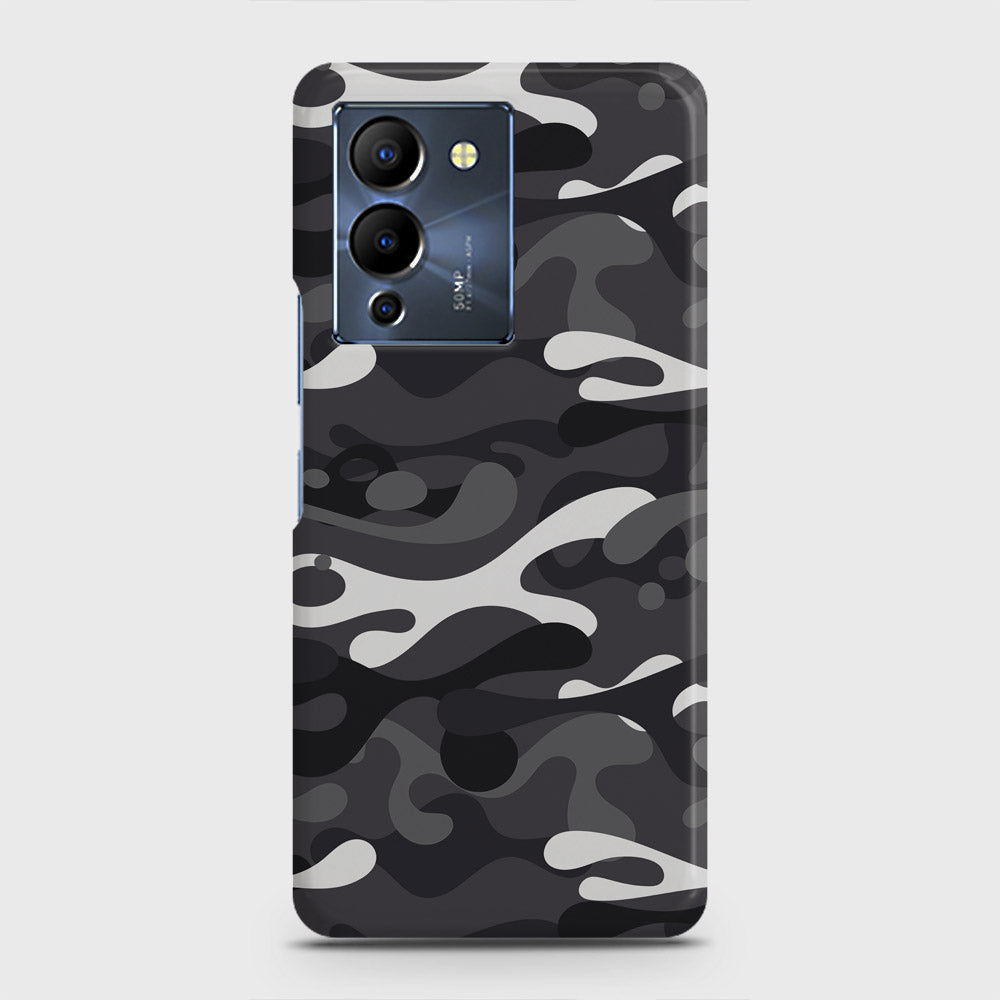 Infinix Note 12 G96 Cover - Camo Series - White & Grey Design - Matte Finish - Snap On Hard Case with LifeTime Colors Guarantee