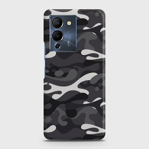 Infinix Note 12 G96 Cover - Camo Series - White & Grey Design - Matte Finish - Snap On Hard Case with LifeTime Colors Guarantee