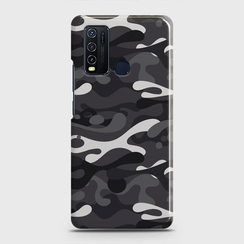 Vivo Y50  Cover - Camo Series - White & Grey Design - Matte Finish - Snap On Hard Case with LifeTime Colors Guarantee