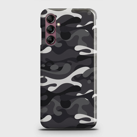 Samsung Galaxy A14 4G Cover - Camo Series - White & Grey Design - Matte Finish - Snap On Hard Case with LifeTime Colors Guarantee