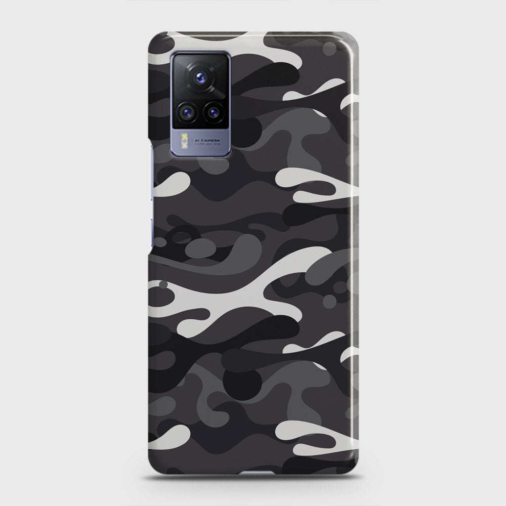 Vivo X60 Pro  Cover - Camo Series - White & Grey Design - Matte Finish - Snap On Hard Case with LifeTime Colors Guarantee