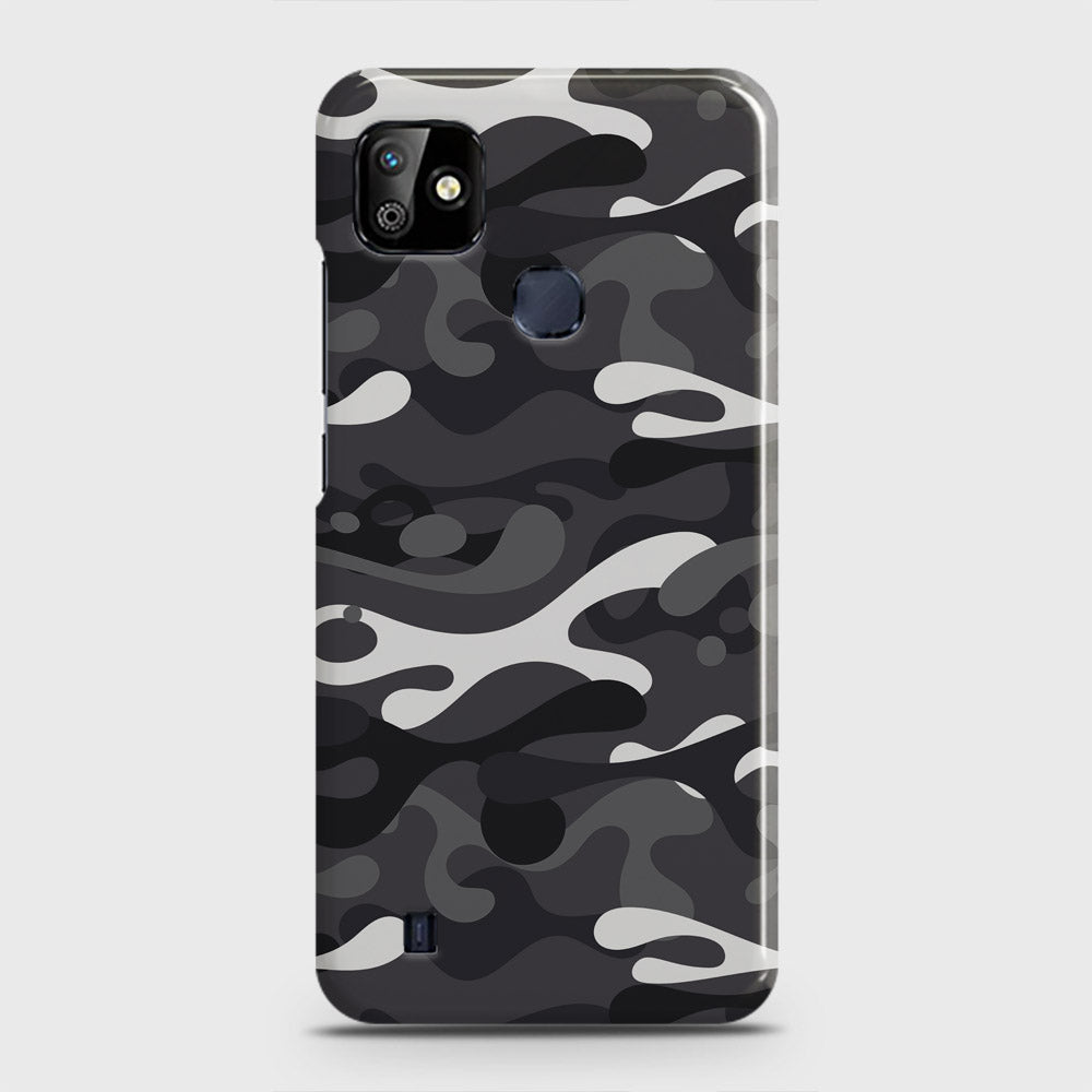 Infinix Smart HD 2021 Cover - Camo Series - White & Grey Design - Matte Finish - Snap On Hard Case with LifeTime Colors Guarantee