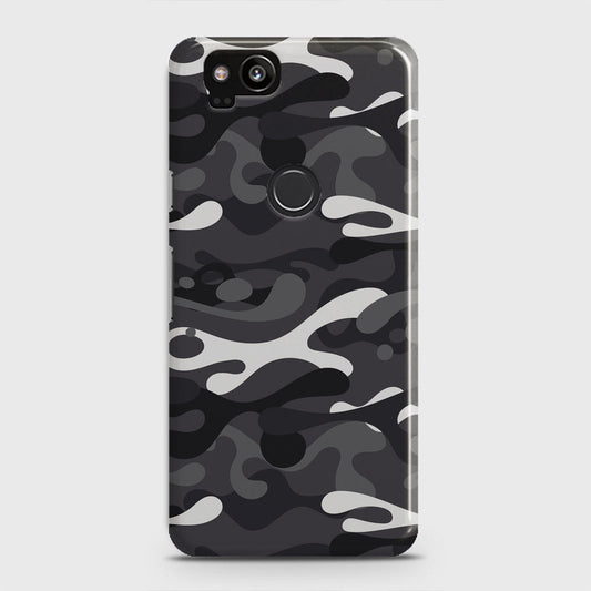 Google Pixel 2 Cover - Camo Series - White & Grey - Matte Finish - Snap On Hard Case with LifeTime Colors Guarantee