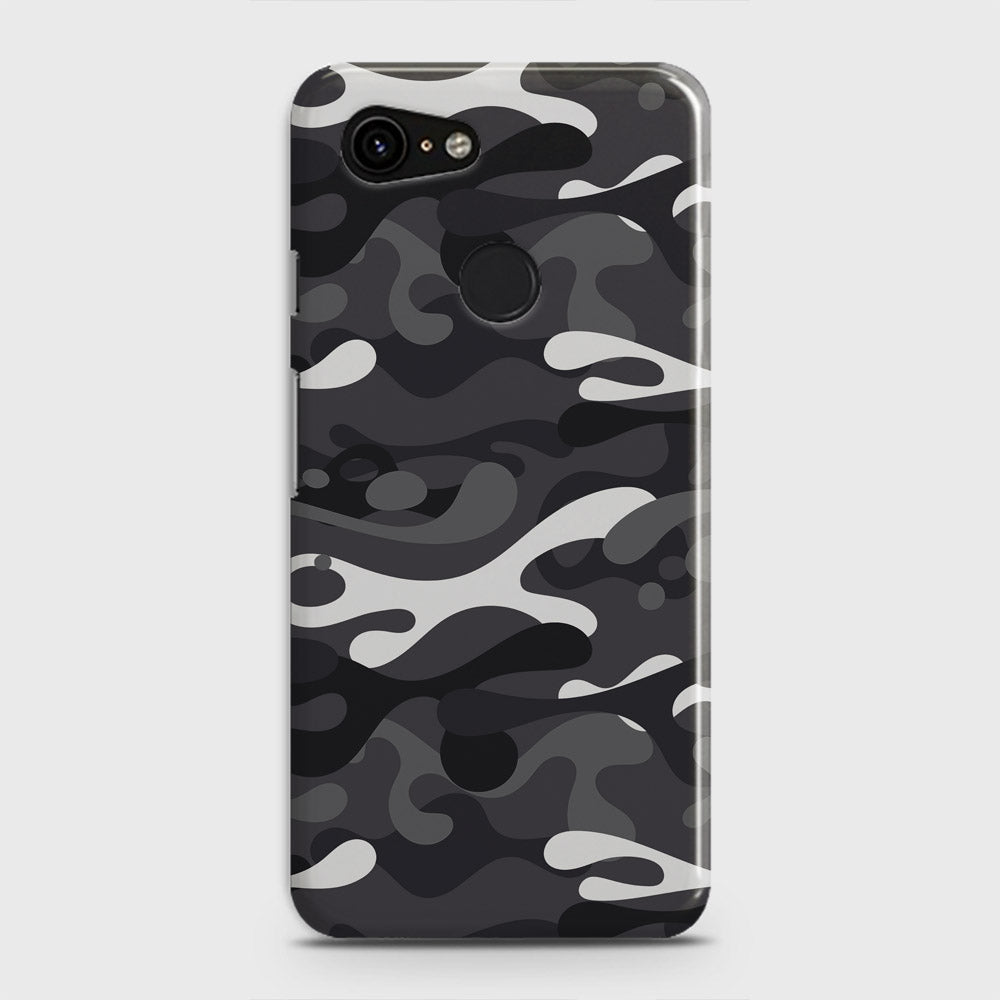 Google Pixel 3 Cover - Camo Series - White & Grey - Matte Finish - Snap On Hard Case with LifeTime Colors Guarantee